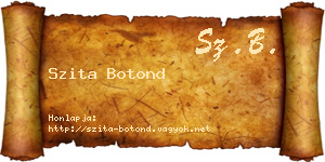 Szita Botond névjegykártya